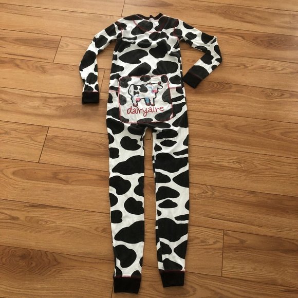 COWS Ice Cream One Piece Pajama Unisex Size 12 PJ's Print Dairyaire Farm Fresh - Picture 4 of 4